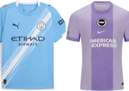 Man City v Brighton 2025-26 Kits