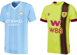 Man City v Burnley 2023-24 Shirts