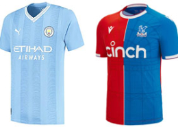 Man City v Crystal Palace 2023-24 Shirts