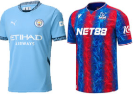 Man City v Crystal Palace 2024-25 Kits
