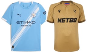 Man City v Crystal Palace 2025-26 Kits