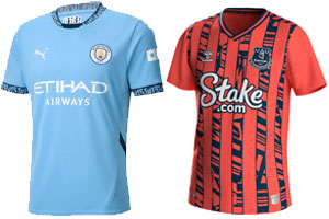 Man City v Everton 2024-25 Kits