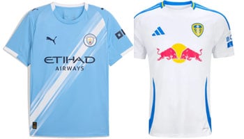 Man City v Leeds 2025-26 Kits