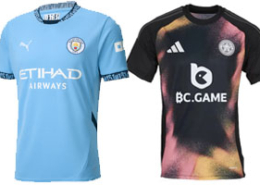 Man City v Leicester City 2024-25 Kits
