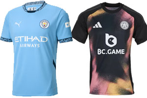 Man City v Leicester City 2024-25 Kits