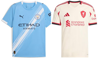 Man City v Liverpool 2025-26 Kits