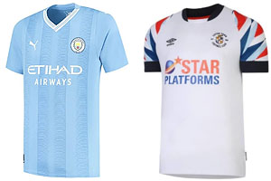 Man City v Luton Town 2023-24 Shirts