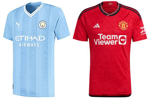 Man City v Man United 2023-24 Shirts