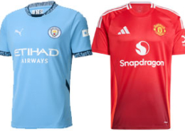 Man City v Man United 2024-25 Kits
