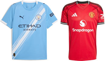 Man City v Man United 2025-26 Kits