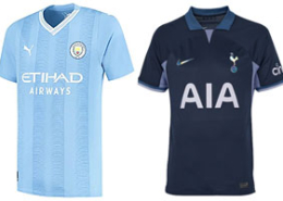 Man City v Spurs 2023-24 Shirts