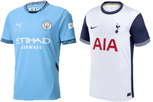 Man City v Spurs 2024-25 Kits