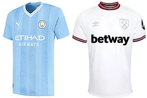 Man City v West Ham 2023-24 Shirts