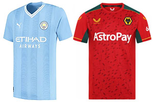 Man City v Wolves 2023-24 Shirts