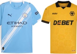 Man City v Wolves 2025-26 Kits