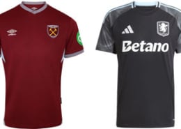 West Ham v Aston Villa 2025-26 Kits