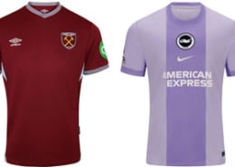West Ham v Brighton 2025-26 Kits
