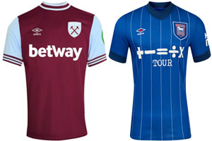 West Ham v Ipswich Town 2024-25 Kits