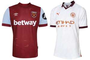 West Ham v Man City 2023-24 Shirts