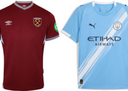 West Ham v Man City 2025-26 Kits