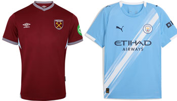 West Ham v Man City 2025-26 Kits