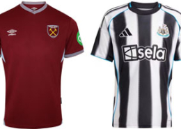 West Ham v Newcastle 2025-26 Kits