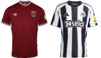 West Ham v Newcastle 2025-26 Kits