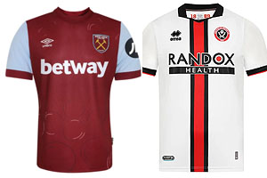 West Ham v Sheffield United 2023-24 Shirts