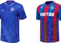 Chelsea v Crystal Palace 2025-26 Kits