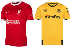 Liverpool v Wolves 2023-24 Shirts