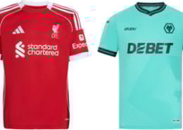 Liverpool v Wolves 2025-26 Kits