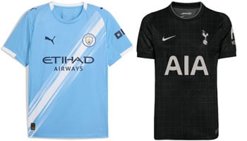 Man City v Spurs 2025-26 Kits