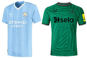 Man City v Newcastle 2023-24 Shirts