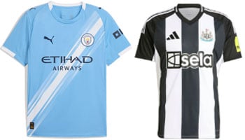 Man City v Newcastle 2025-26 Kits