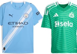 Man City v Newcastle United 2025-26 Kits