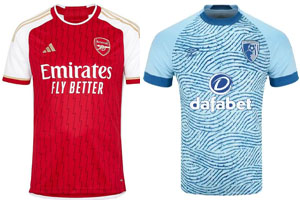 Arsenal v Bournemouth 2023-24 Shirts