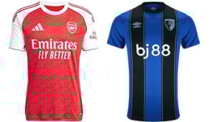 Arsenal v Bournemouth 2025-26 Kits