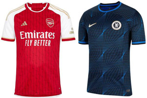 Arsenal v Chelsea 2023-24 Shirts