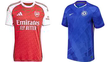 Arsenal v Chelsea 2025-26 Kits
