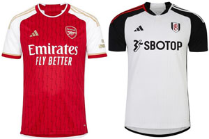 Arsenal v Fulham 2023-24 Shirts