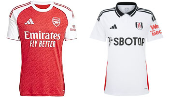 Arsenal v Fulham 2025-26 Kits