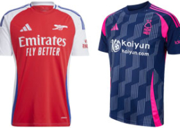 Arsenal v Nottingham Forest 2025-26 Kits