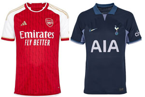 Arsenal v Spurs 2023-24 Shirts