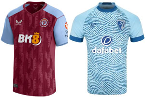 Aston Villa v Bournemouth 2023-24 Shirts