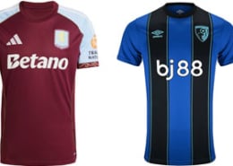 Aston Villa v Bournemouth 2025-26 Kits