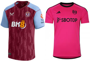 Aston Villa v Fulham 2023-24 Shirts