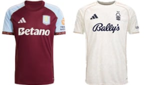 Aston Villa v Nottingham Forest 2025-26 Kits