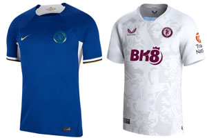 Chelsea v Aston Villa 2023-24 Shirts