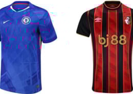 Chelsea v Bournemouth 2025-26 Kits