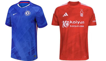 Chelsea v Nottingham Forest 2025-26 Kits